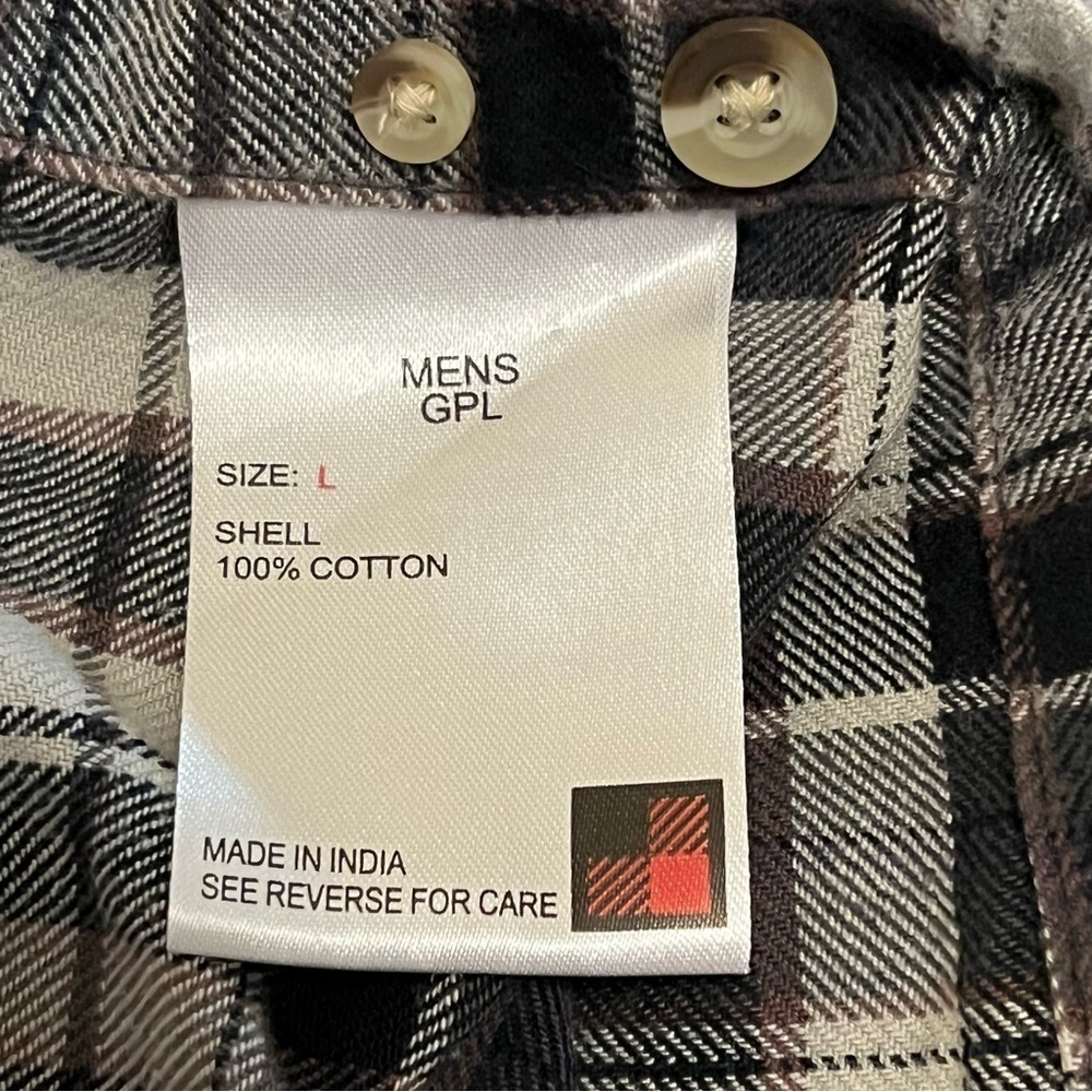 Men’s Woolrich Button Down Long Sleeve Plaid Shirt L Checkered Check Vintage - Picture 8 of 12